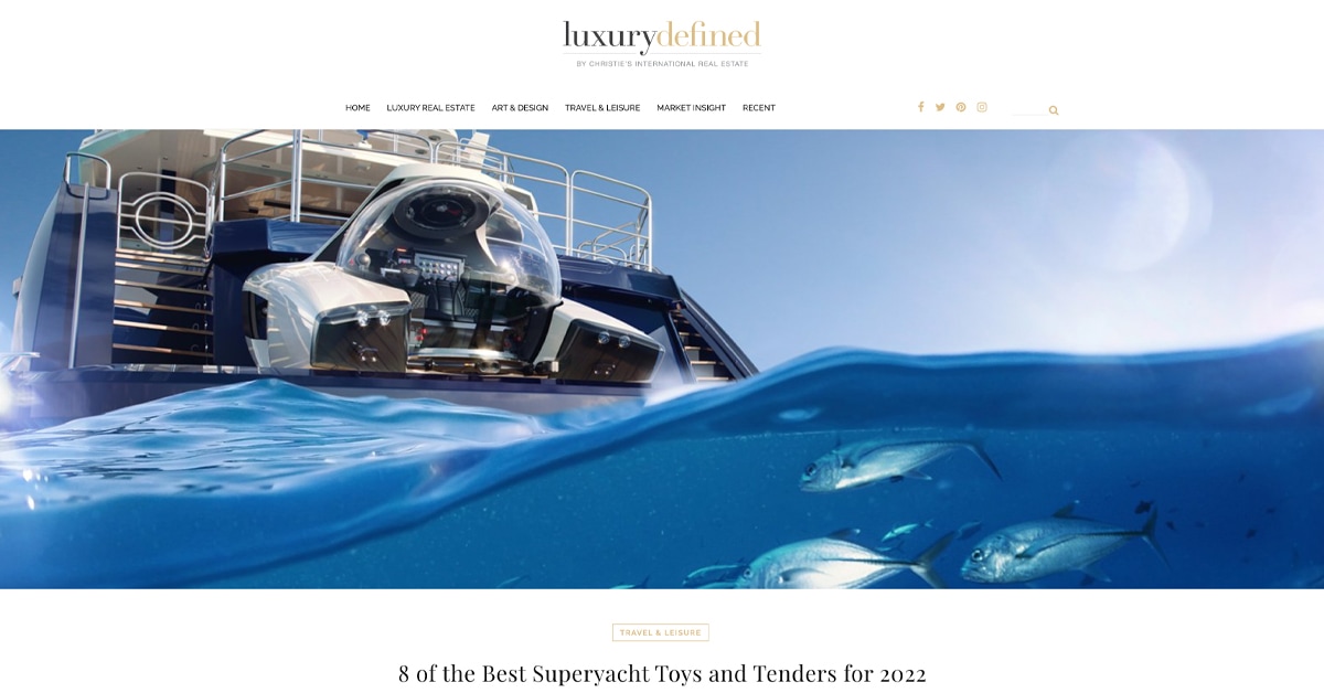 FunAir Press - Christies Real Estate 8 of the Best Superyacht Toys and Tenders for 2022