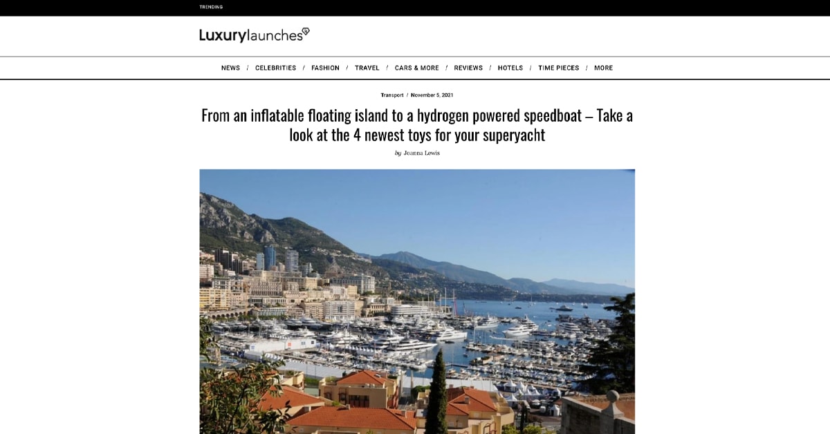 FunAir Press - Luxury Launches - the 4 newest toys for your superyacht